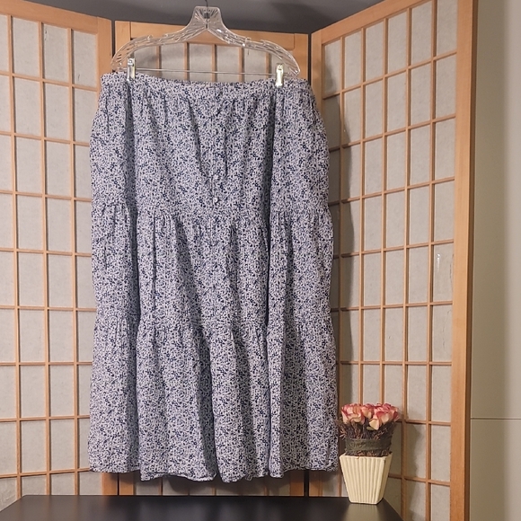 MADEWELL Button-Front Tiered Maxi Skirt In Florentine Floral Ditsy - Picture 7 of 16